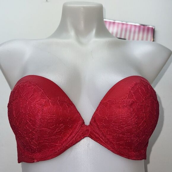 🔥VICTORIA SECRET strapless multiway PUSH-UP  BRA SET 32D//Small NEW - Picture 6 of 9